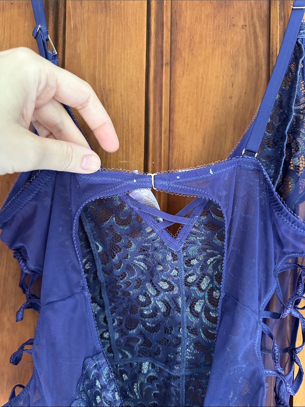 SAVAGE X FENTY  blueish purple one piece lingerie - XL - Picture 5 of 8